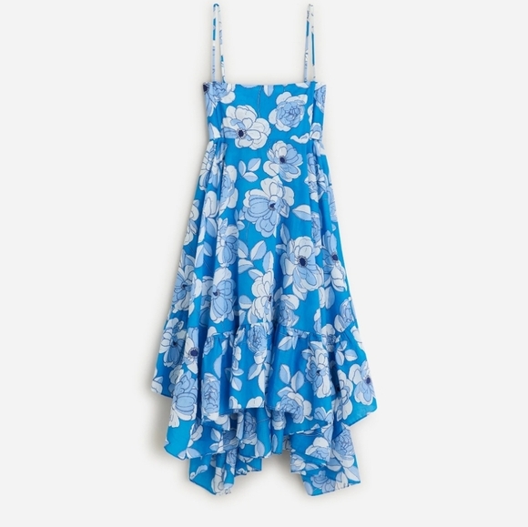 J. Crew Re-Imagined Convertible Beach dress blue peony size M - Picture 1 of 9